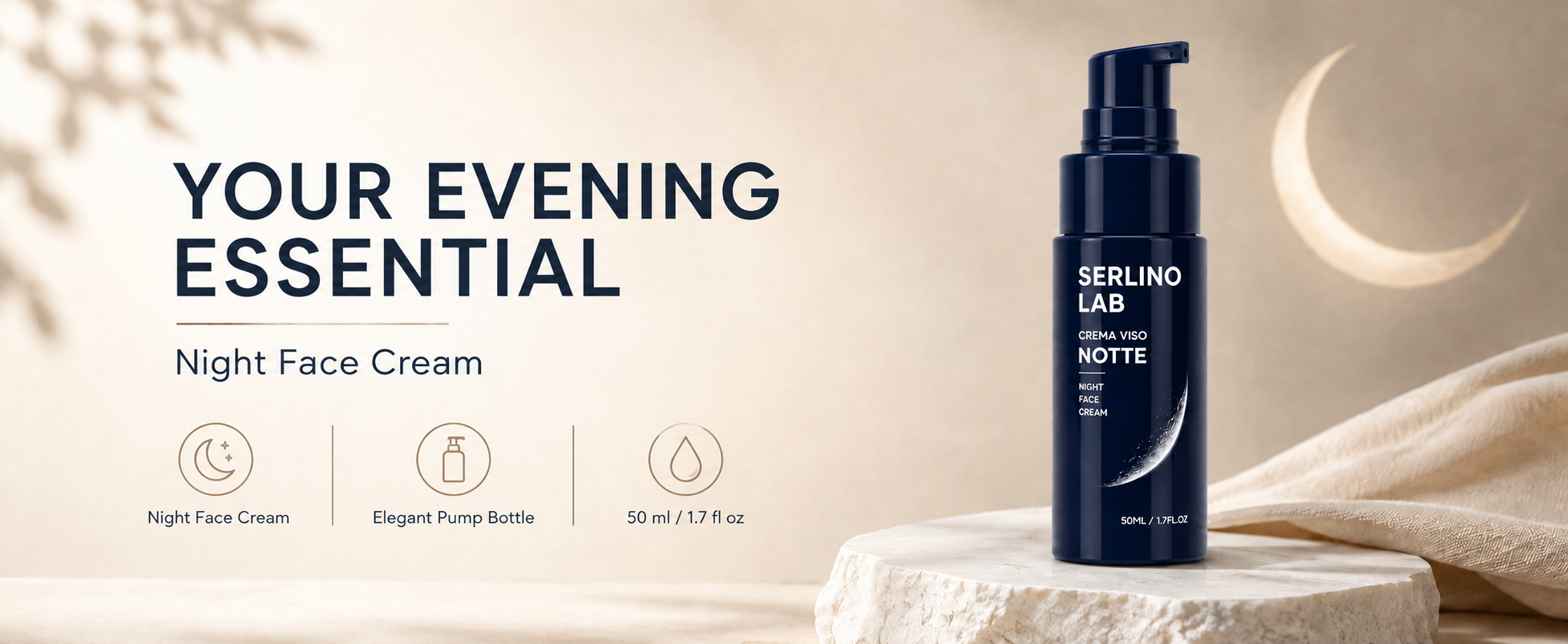Serlino Lab Notte Night Face Cream, your evening essential