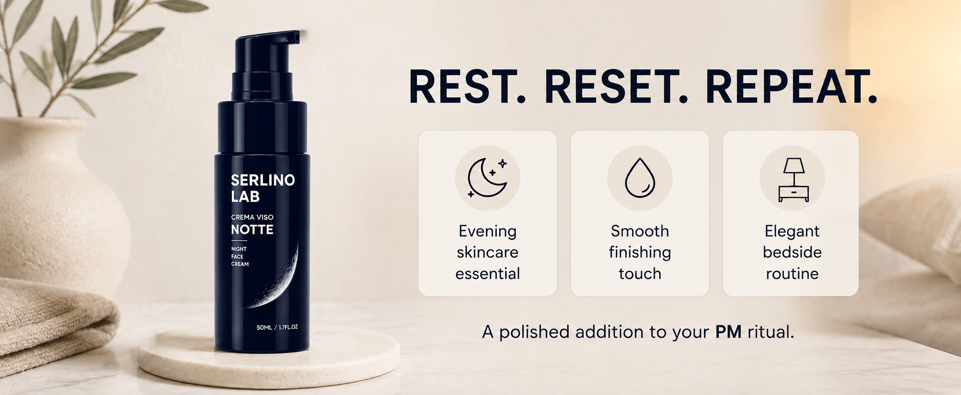 Rest, reset, repeat with an evening skincare essential